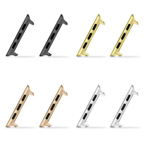 4 Pairs 22mm Metal Strap Connectors for Apple Watch Ultra 3 2 1 49mm / Series 11 10 46mm / 9 8 7 45mm / SE3 SE2 SE 6 5 4 44mm / 3 2 1 42mm Stainless Steel Adapters - Mixture - 1