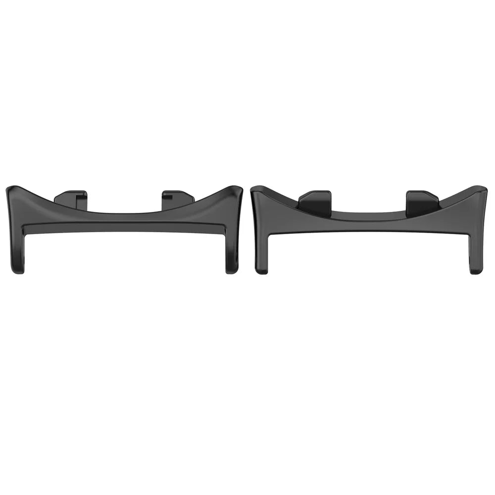 1 Pair 20mm Metal Adapter for Honor Watch GS 5 Quick Release Watch Band Connector - Black - 2