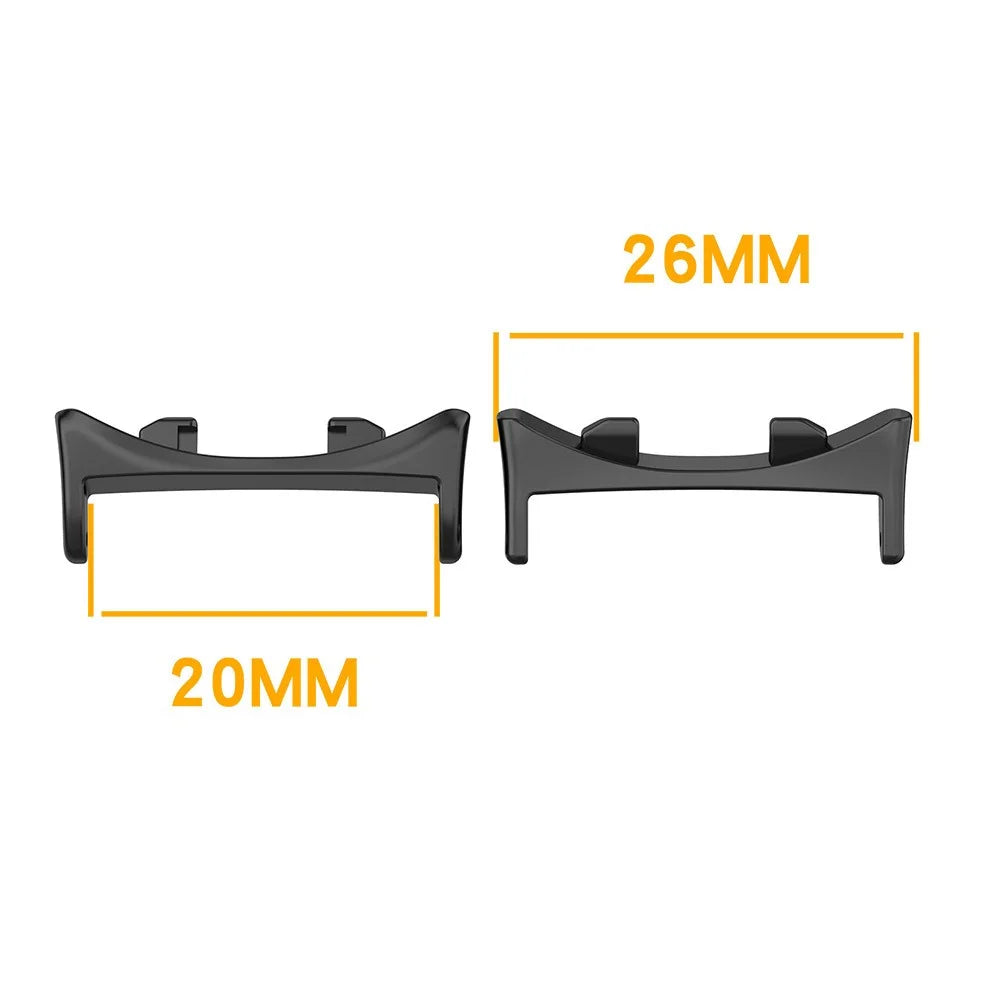 1 Pair 20mm Metal Adapter for Honor Watch GS 5 Quick Release Watch Band Connector - Black - 3
