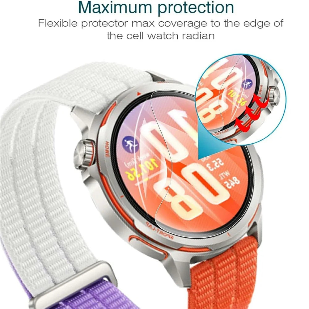 3Pcs For Huawei Watch GT Runner 2 TPU Watch Screen Protector Anti Scratch HD Clear Hydrogel Film - Transparent - 2