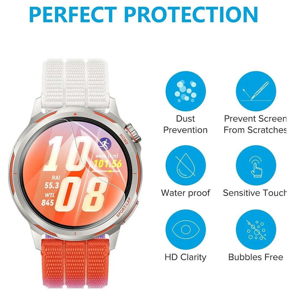 3Pcs For Huawei Watch GT Runner 2 TPU Watch Screen Protector Anti Scratch HD Clear Hydrogel Film - Transparent - 4