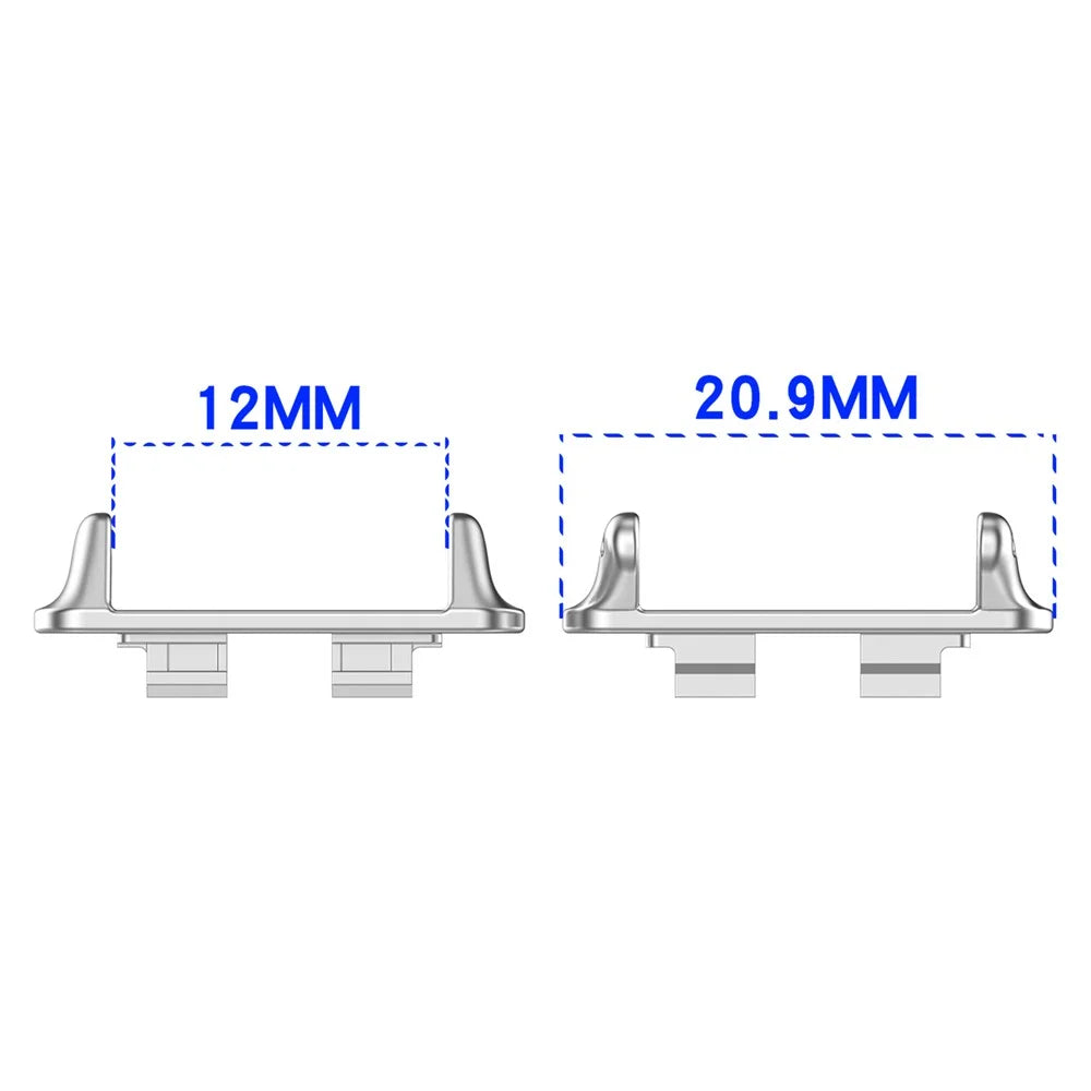 1 Pair 12mm Connectors for Huawei Band 11 / 11 Pro / 11 NFC / 11 Pro NFC Metal Zinc Alloy Watch Band Adapters - Silver - 3