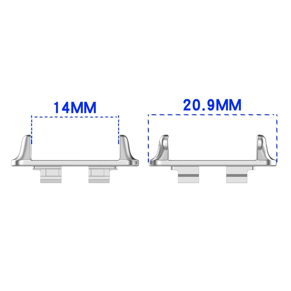 1 Pair 14mm Connectors for Huawei Band 11 / 11 Pro / 11 NFC / 11 Pro NFC Metal Zinc Alloy Watch Band Adapters - Silver - 3