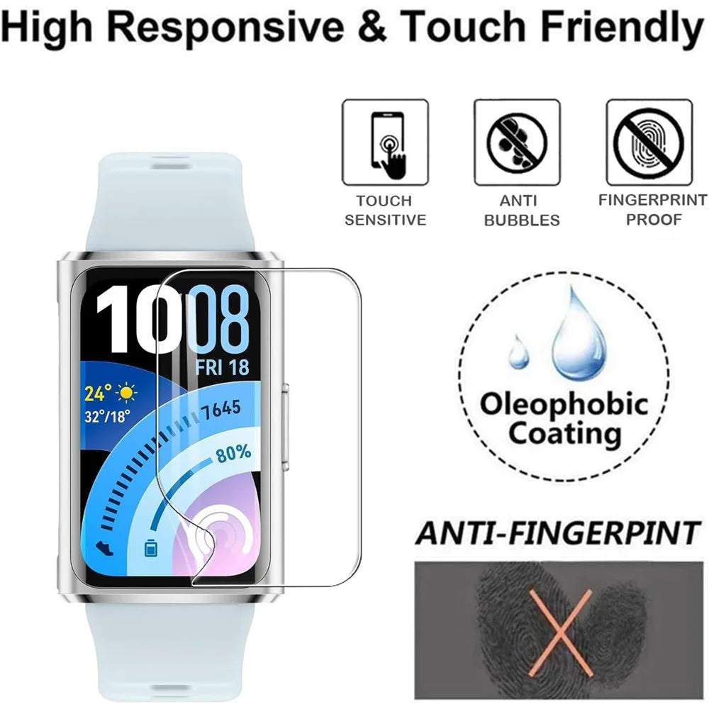 4Pcs for Huawei Band 11 Pro Watch Screen Protector 3D Full Coverage HD Clear TPU Hydrogel Film - Transparent - 6