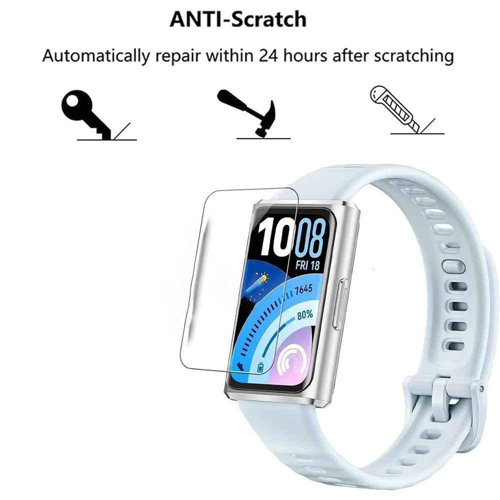 4Pcs for Huawei Band 11 Pro Watch Screen Protector 3D Full Coverage HD Clear TPU Hydrogel Film - Transparent - 7