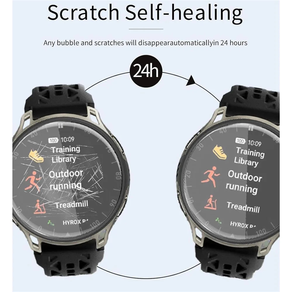 3Pcs For Huami Amazfit Cheetah 2 Pro TPU Watch Screen Protector Anti Scratch HD Clear Hydrogel Film - Transparent - 5