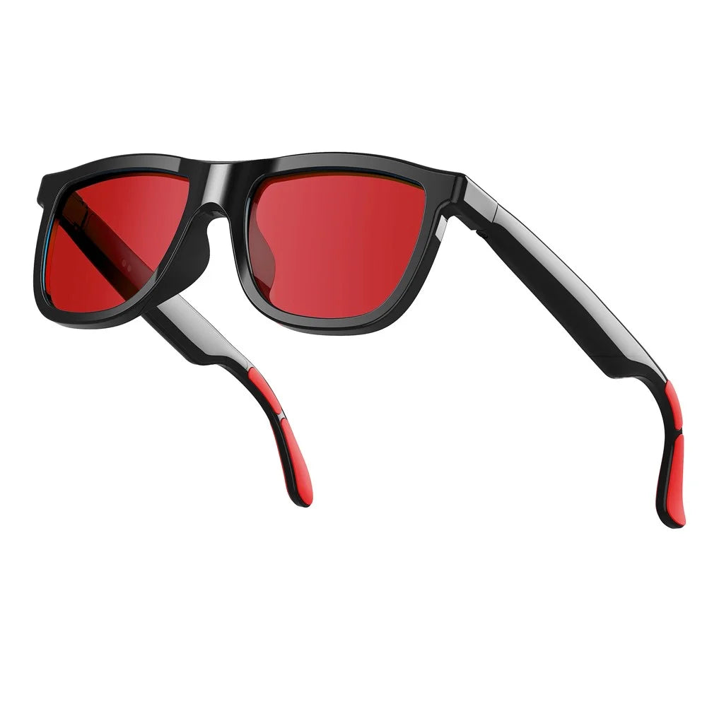 E05 AI Smart Glasses 4-Level Touch Color Change Bluetooth-compatible Translation Eyeglasses with Electrochromic Lenses - Red - 2