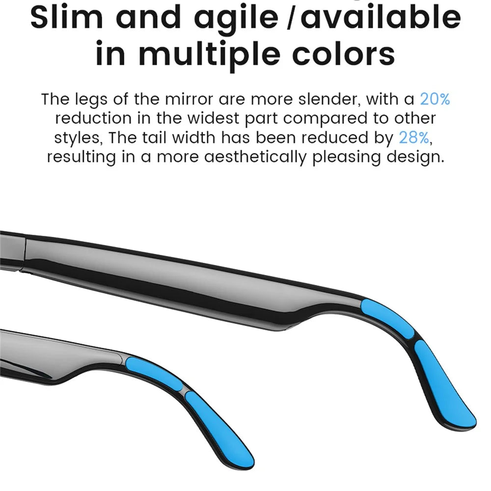 E05 AI Smart Glasses 4-Level Touch Color Change Bluetooth-compatible Translation Eyeglasses with Electrochromic Lenses - Red - 6