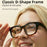 E06D AI Smart Glasses 13MP Camera 1080P Recording Voice Assistant Translation D-Shape Frame Eyeglasses for Photography - Black - 3