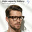 E06D AI Smart Glasses 13MP Camera 1080P Recording Voice Assistant Translation D-Shape Frame Eyeglasses for Photography - Black - 7
