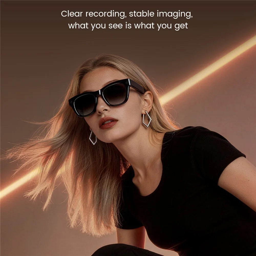 E06S AI Smart Glasses 13MP Camera Real-time Translation Voice Control Music Touchpad Eyeglasses for Office Meeting - Grey - 5