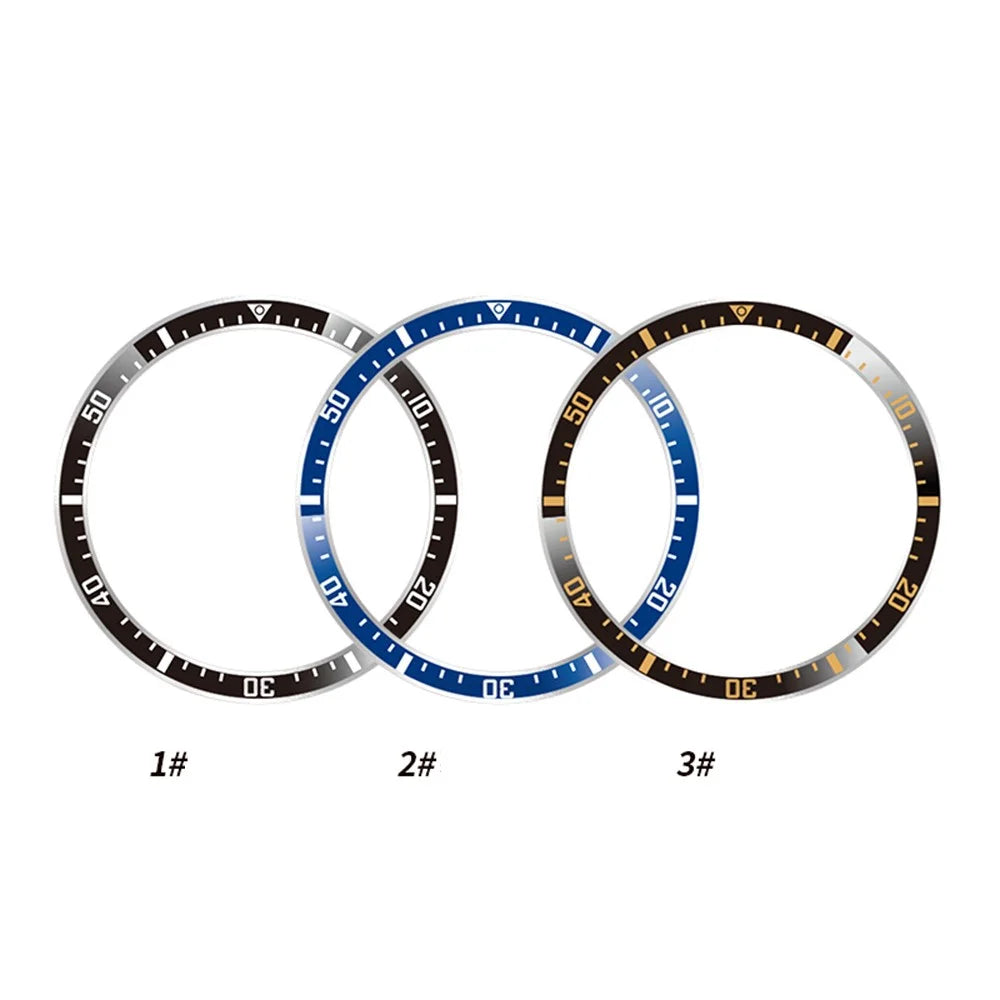Bezel Ring for Xiaomi Watch S5 / S4 / S3 Anti Scratch Aluminum Alloy Adhesive Cover - Blue  /  White Characters - 7