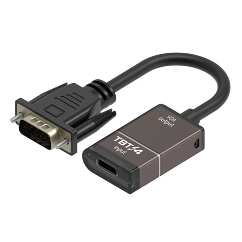Thunderbolt 3 / 4 / 5 Compatible USB-C to VGA Converter 1080P / 60Hz HD Video Adapter Cable for Monitor Projector TV Display - Grey - 1