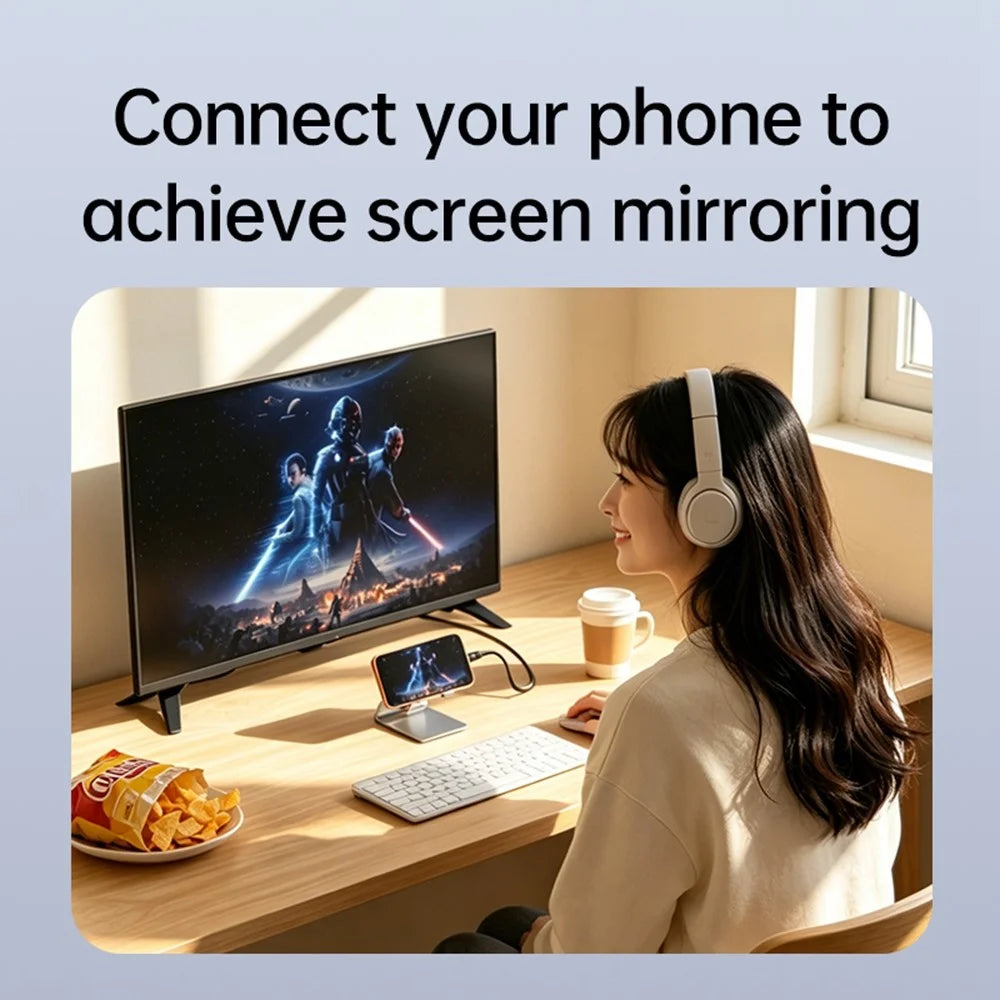 Thunderbolt 3 / 4 / 5 Compatible USB-C to VGA Converter 1080P / 60Hz HD Video Adapter Cable for Monitor Projector TV Display - Grey - 3
