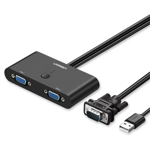 UGREEN VGA Splitter 1080P 2 Port 2 in 1 out VGA Switch Adapter Converter for PS4 TV Projector - 1