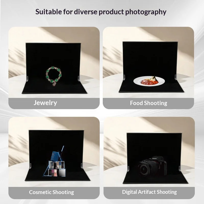 A3 Black Flocking Light Absorbing Photography Background Board for Jewelry Product Photo Studio, 42x29cm - Black - 5