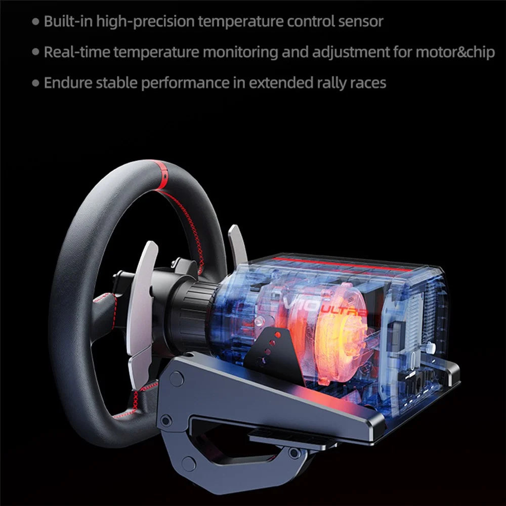 PXN V10 Ultra Racing Wheel Set 3.2Nm Force Feedback Pedals for PC Xbox PS4 - Black - 2