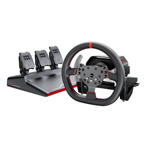 PXN V10 PRO Racing Simulator Wheel Set Direct Drive 3.2Nm Force Feedback Hall Sensor Gaming Steering Wheel with 3 Pedals for PC - Black - 1