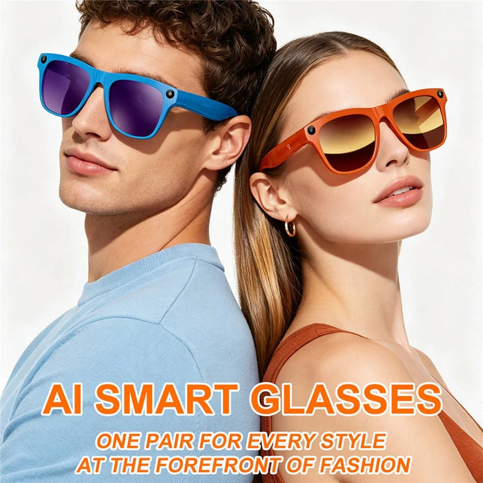 xk one pro AI Smart Glasses 8MP HD Camera Bluetooth-compatible Calling Voice Translation Recording Eyewear - Black - 4