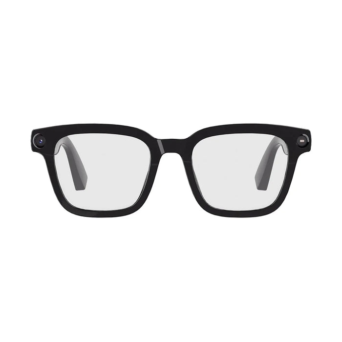 V03Pro AI Smart Glasses 800W Camera 1200P Video Bluetooth-compatible 5.3 Open Ear Music Eyeglasses - Black / Anti-Blue Light Lens - 2