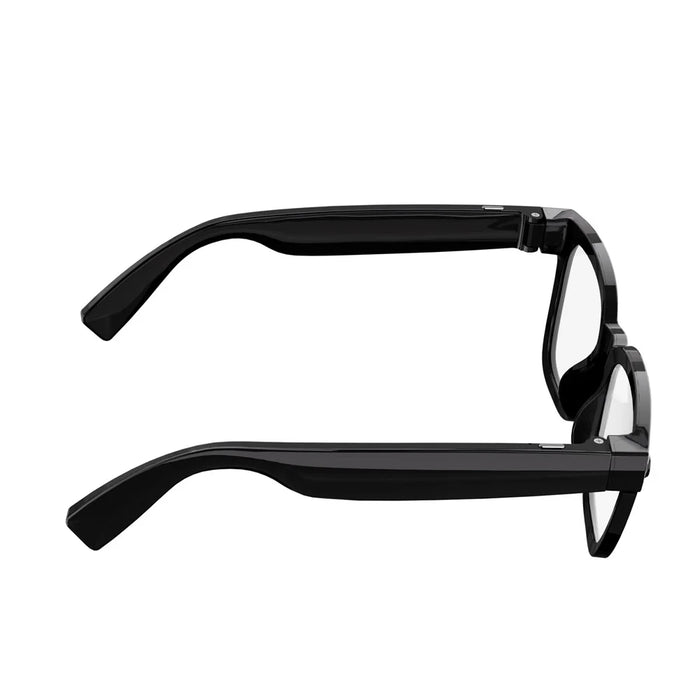 V03Pro AI Smart Glasses 800W Camera 1200P Video Bluetooth-compatible 5.3 Open Ear Music Eyeglasses - Black / Anti-Blue Light Lens - 3