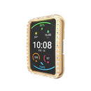 Rhinestone Decor Protective Cover Electroplating Hard PC Frame for Huawei Watch Fit - Rose Gold - 2