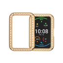 Rhinestone Decor Protective Cover Electroplating Hard PC Frame for Huawei Watch Fit - Rose Gold - 3