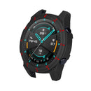 Sports Style Dual Color TPU Protective Watch Case Cover for Huawei Watch GT 2 46mm - Black/Red - 3
