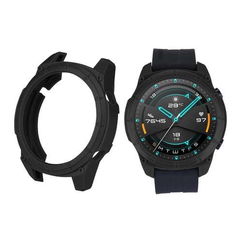 Single Color TPU Cover Sports Style Protective Watch Case for Huawei Watch GT 2 46mm - Black - 1