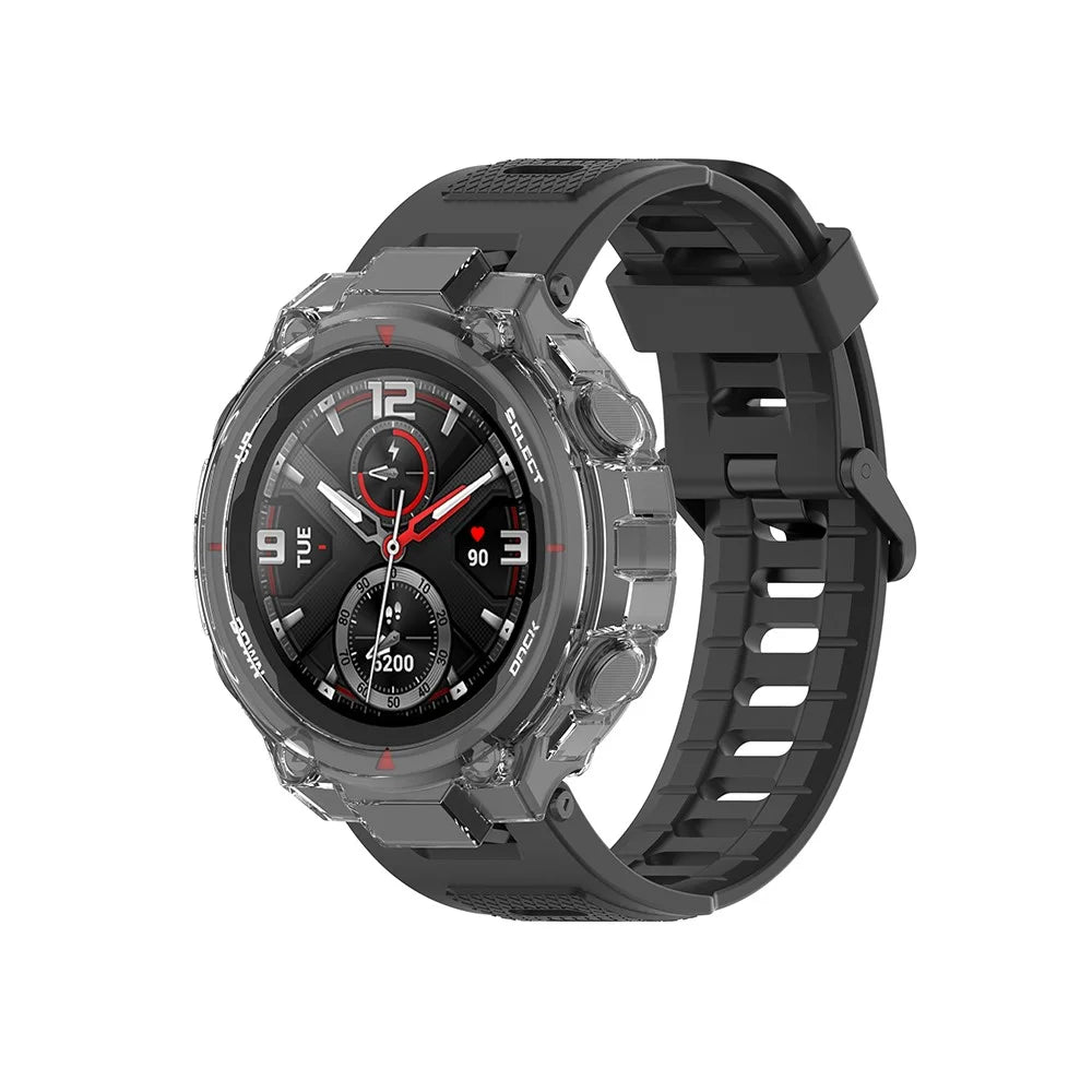 Transparent Soft TPU Smart Watch Protector Cover Case for Huami Amazfit T-Rex A1918 - White - 2