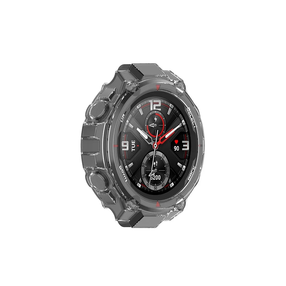 Transparent Soft TPU Smart Watch Protector Cover Case for Huami Amazfit T-Rex A1918 - White - 3