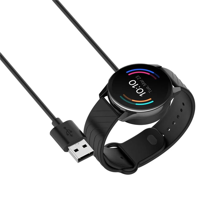 1m USB Charger Smart Watch Charging Cable Dock Cradle for OnePlus Watch - Black - 5