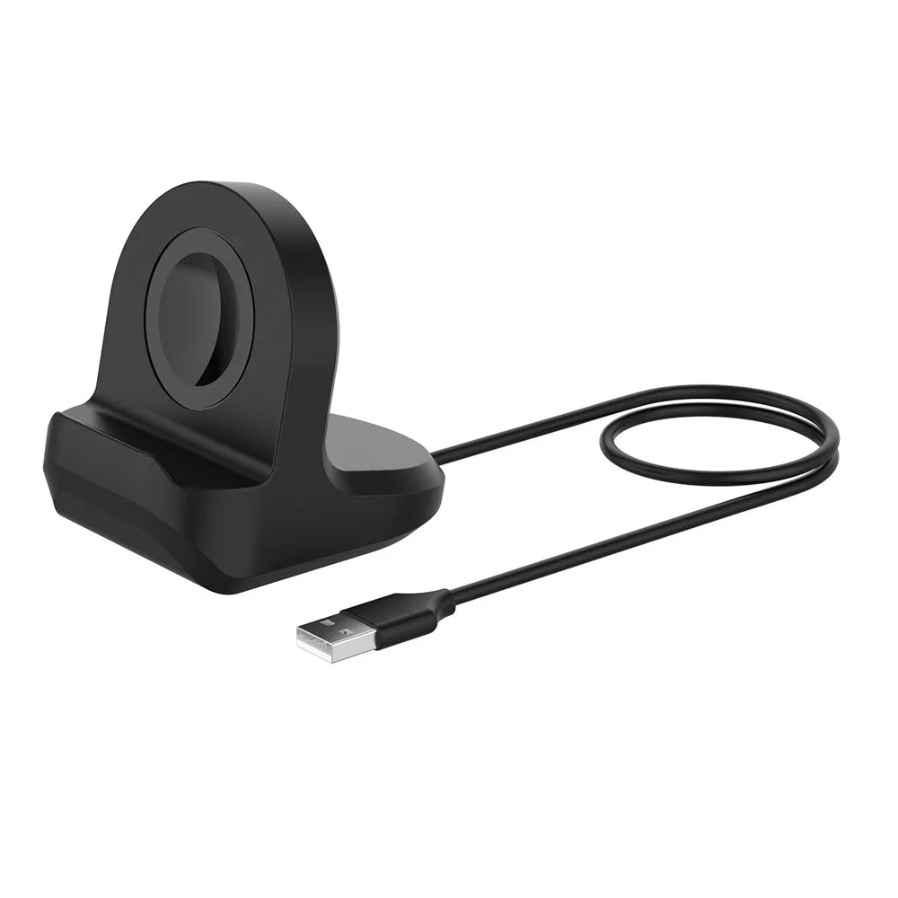 Smart Watch Silicone Holder Charging Stand Base for Samsung Galaxy Watch4 40mm/44mm / Samsung Galaxy Watch4 Classic 42mm/46mm - Black - 2