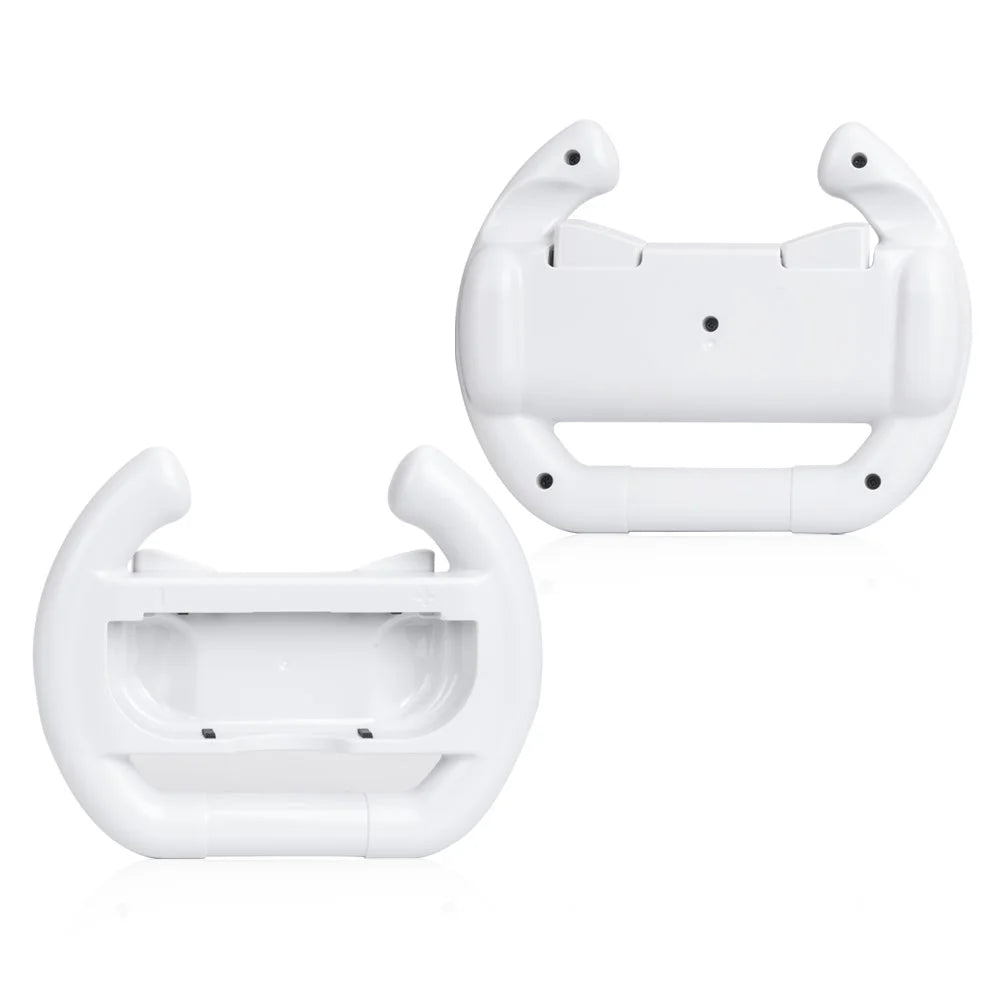 DOBE TNS-852B 1Pair Steering Wheel Controller Comfort Racing Wheel Grip for Nintendo Switch OLED Controller - White - 1
