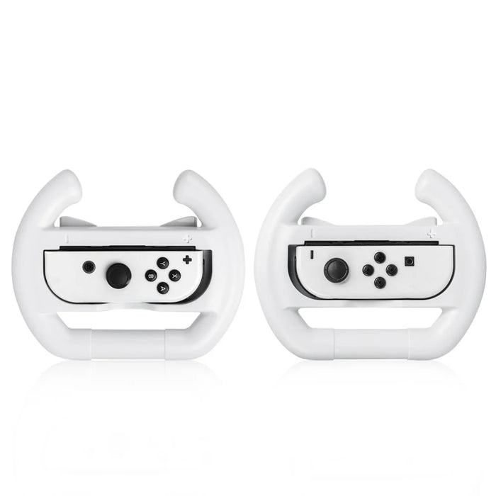 DOBE TNS-852B 1Pair Steering Wheel Controller Comfort Racing Wheel Grip for Nintendo Switch OLED Controller - White - 3