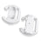 DOBE TNS-852B 1Pair Steering Wheel Controller Comfort Racing Wheel Grip for Nintendo Switch OLED Controller - White - 4