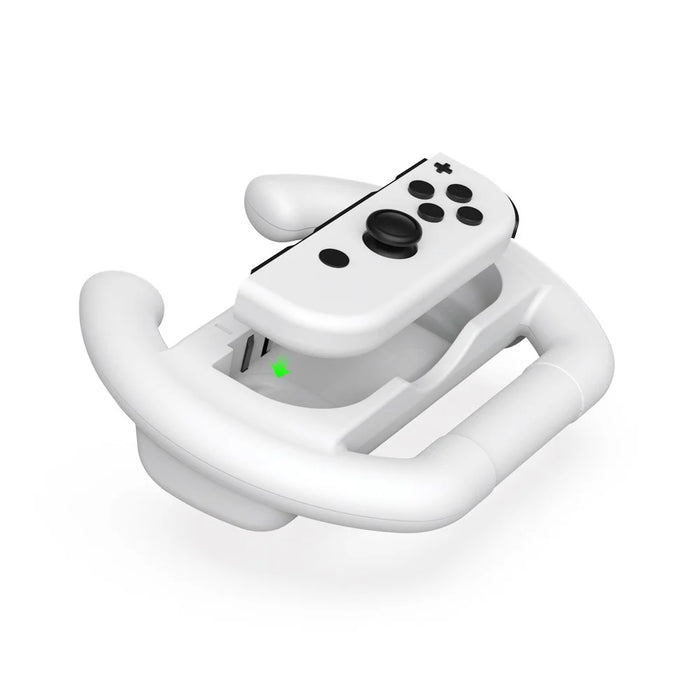 DOBE TNS-852B 1Pair Steering Wheel Controller Comfort Racing Wheel Grip for Nintendo Switch OLED Controller - White - 5