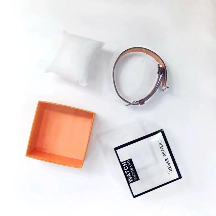 Gift Box Packaging Case with Inner Sponge for Apple Watch Genuine Leather Watchband - 7