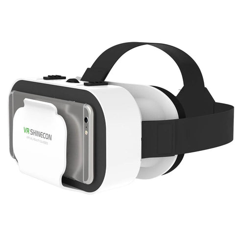 G05A Portable VR Headset Universal Virtual Reality Glasses VR Goggles for 3D Games HD Movies Compatible with 4.7"-6.5'' Mobile Phones (B01 RC Handle Version) - 1