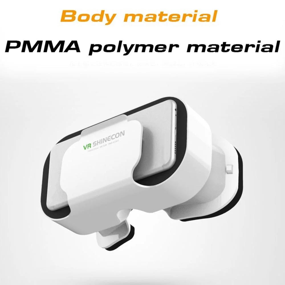 G05A Portable VR Headset Universal Virtual Reality Glasses VR Goggles for 3D Games HD Movies Compatible with 4.7"-6.5'' Mobile Phones (B01 RC Handle Version) - 3