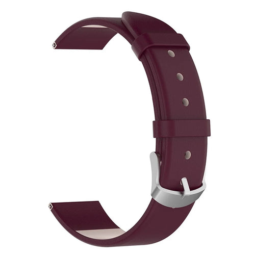 20mm PU Leather Watch Strap for Huawei Watch GT3 42mm / Watch GT2 42mm / GTR Mini (A2174) - Purplish Red - 1