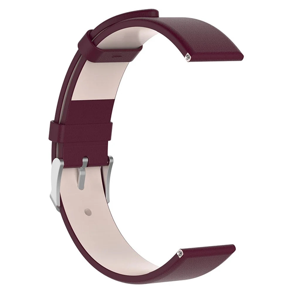 20mm PU Leather Watch Strap for Huawei Watch GT3 42mm / Watch GT2 42mm / GTR Mini (A2174) - Purplish Red - 2