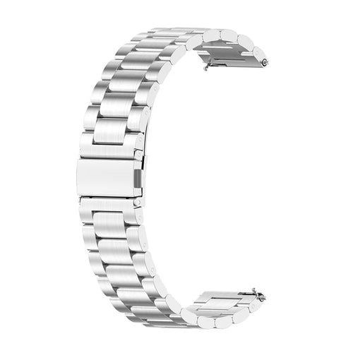 22mm 3-beads Watchband Stainless Steel Smart Watch Band for Huawei Watch GT 3 46mm / GT Runner / Garmin Forerunner 265 / Forerunner 265 Music - Silver - 1