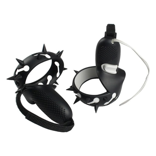 1 Pair Silicone Anti-slip Anti-drop Protective Grip Cover VR Controller Handle Sleeve Case for Oculus Quest 2 - Black - 1