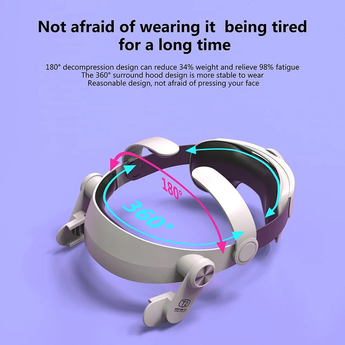 FIIT VR T2 Adjustable Headband Ergonomics Non-pressure Head Strap for Oculus Quest 2 - 4