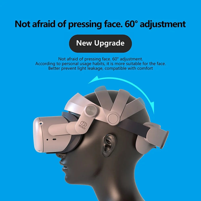 FIIT VR T2 Adjustable Headband Ergonomics Non-pressure Head Strap for Oculus Quest 2 - 7