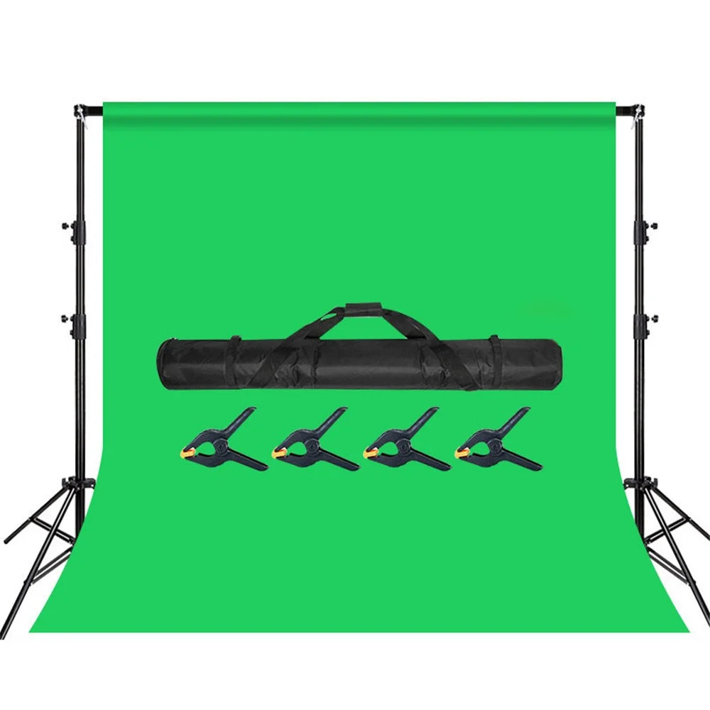 3*4m Green Backdrop Background Screen with 4 Clamps and 3m Telescopic Stand for Photo Video Studio Photography - 1