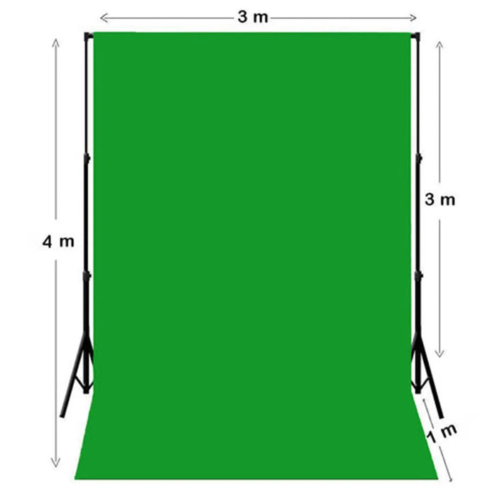 3*4m Green Backdrop Background Screen with 4 Clamps and 3m Telescopic Stand for Photo Video Studio Photography - 6