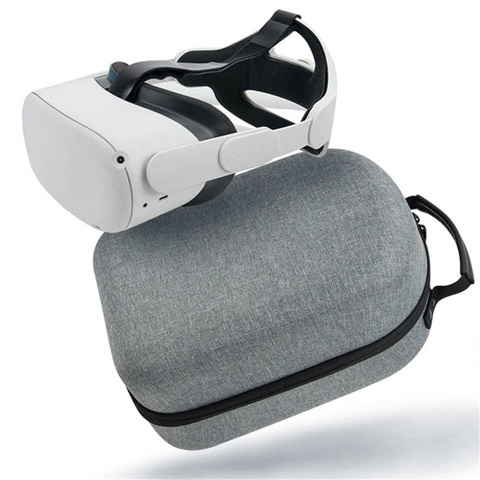For Oculus Quest 2 VR Glasses Hard Shell Shockproof Storage Bag Carrying Case - Grey - 4