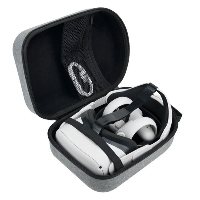 For Oculus Quest 2 VR Glasses Hard Shell Shockproof Storage Bag Carrying Case - Grey - 5